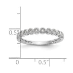 14K White Gold Bezel-set 1/10 carat Complete Diamond Band