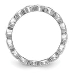 14K White Gold Diamond Band