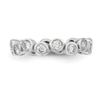 14K White Gold Diamond Band