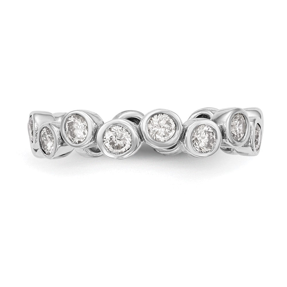 14K White Gold Diamond Band