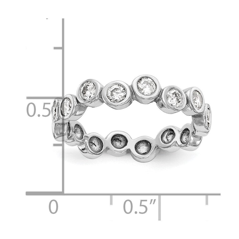 14K White Gold Diamond Band