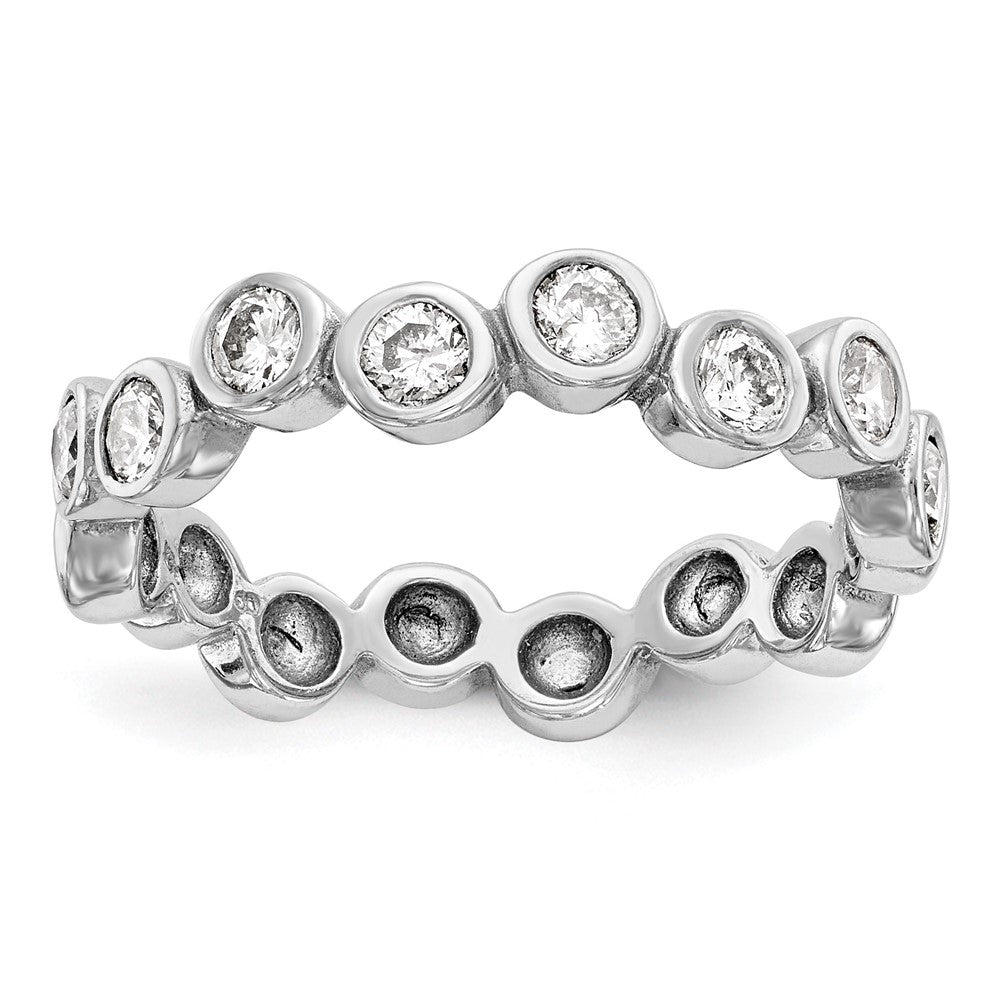 14K White Gold Diamond Band