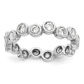 14K White Gold Diamond Band