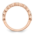 14K Rose Gold Diamond Band