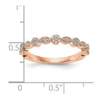 14K Rose Gold Diamond Band