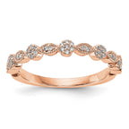 14K Rose Gold Diamond Band