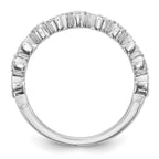 14K White Gold Fancy 1/6 carat Diamond Complete Wedding Band
