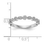 14K White Gold Fancy 1/6 carat Diamond Complete Wedding Band