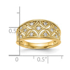 14K Vintage 1/4 carat Complete Diamond Band