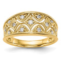 14K Vintage 1/4 carat Complete Diamond Band