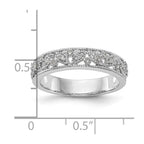 14K White Gold Diamond Band