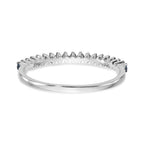 14K White Gold 1/6 carat Blue Diamond Complete Band