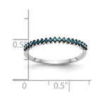 10K White Gold Blue Diamond Band