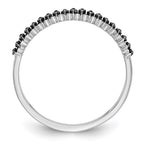 14K White Gold 1/6 carat Black Diamond Complete Band