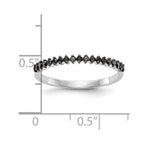 14K White Gold 1/6 carat Black Diamond Complete Band