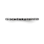 14K White Gold 1/10 carat Black Diamond Complete Band