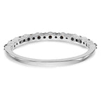 14K White Gold 1/10 carat Black Diamond Complete Band