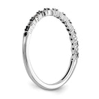 14K White Gold 1/10 carat Black Diamond Complete Band