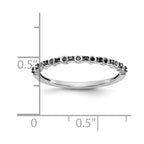 14K White Gold 1/10 carat Black Diamond Complete Band