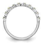 14k White Gold Yellow Diamond Band