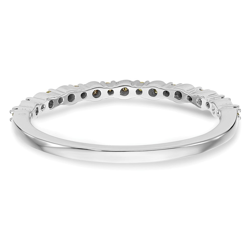 14k White Gold Yellow Diamond Band