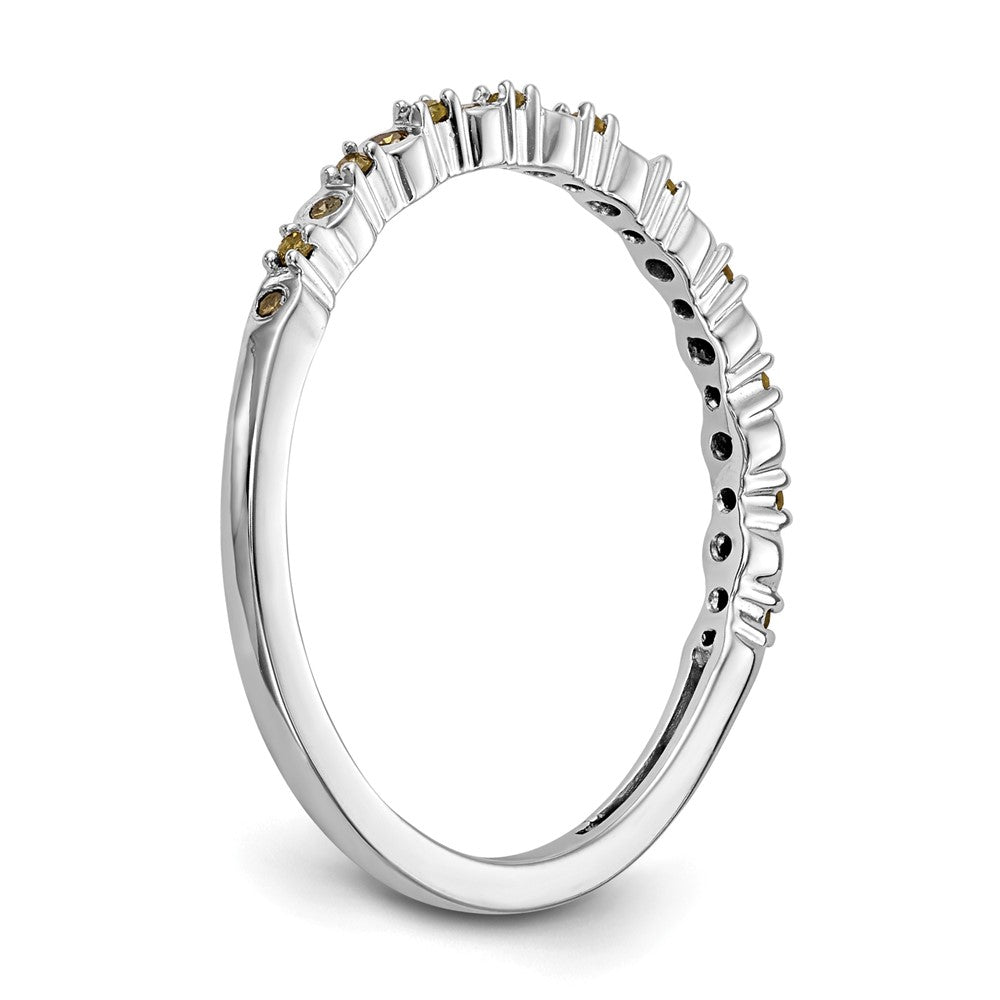 14k White Gold Yellow Diamond Band