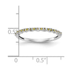 14k White Gold Yellow Diamond Band