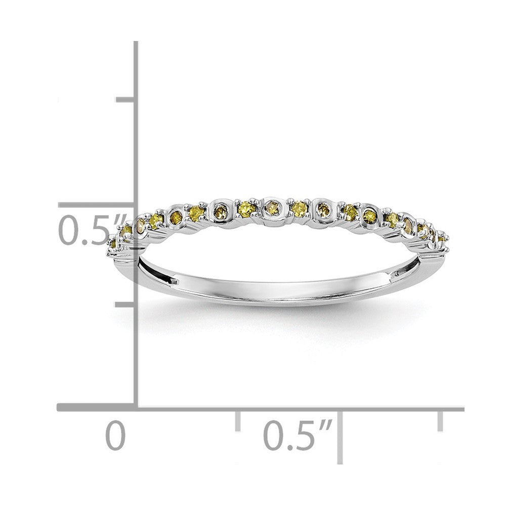 14k White Gold Yellow Diamond Band