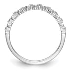 14K White Gold 1/10 carat Black and White Diamond Complete Band