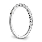 14K White Gold 1/10 carat Black and White Diamond Complete Band