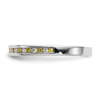 14k White Gold Yellow & White Diamond Band