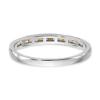 14k White Gold Yellow & White Diamond Band