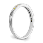 14k White Gold Yellow & White Diamond Band
