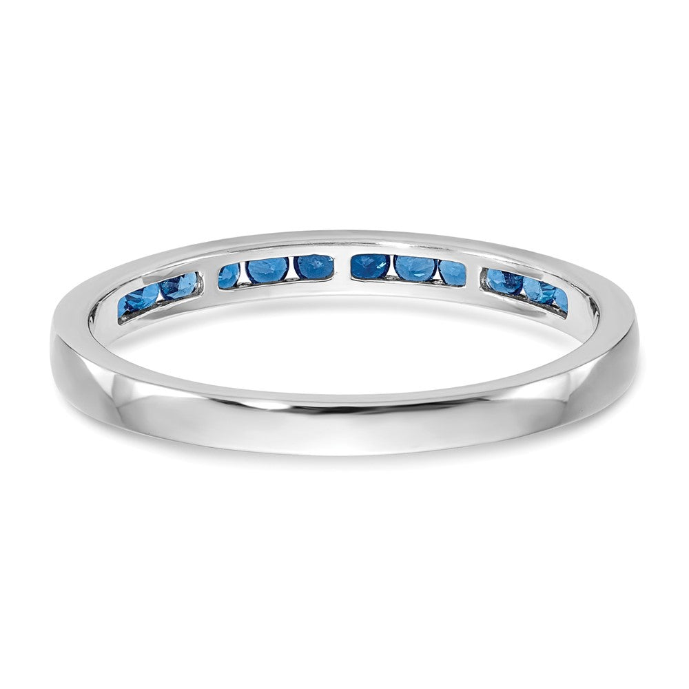 14K White Gold 1/4 carat Blue Diamond Complete Channel Band