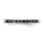 14K White Gold 1/4 carat Black Diamond Complete Channel Band