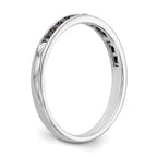 14K White Gold 1/4 carat Black Diamond Complete Channel Band