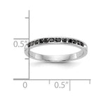 14K White Gold 1/4 carat Black Diamond Complete Channel Band