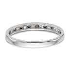 14K White Gold 1/4 carat Black and White Diamond Complete Channel Band
