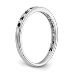 14K White Gold 1/4 carat Black and White Diamond Complete Channel Band