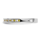 14k White Gold Yellow & White Diamond Band
