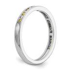 14k White Gold Yellow & White Diamond Band