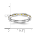 14k White Gold Yellow & White Diamond Band