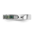 14k White Gold 3/4 carat Blue Diamond Complete Channel Band