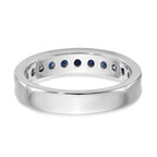 14k White Gold 3/4 carat Blue Diamond Complete Channel Band