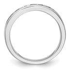 14K White Gold 3/4 carat Black Diamond Complete Channel Band