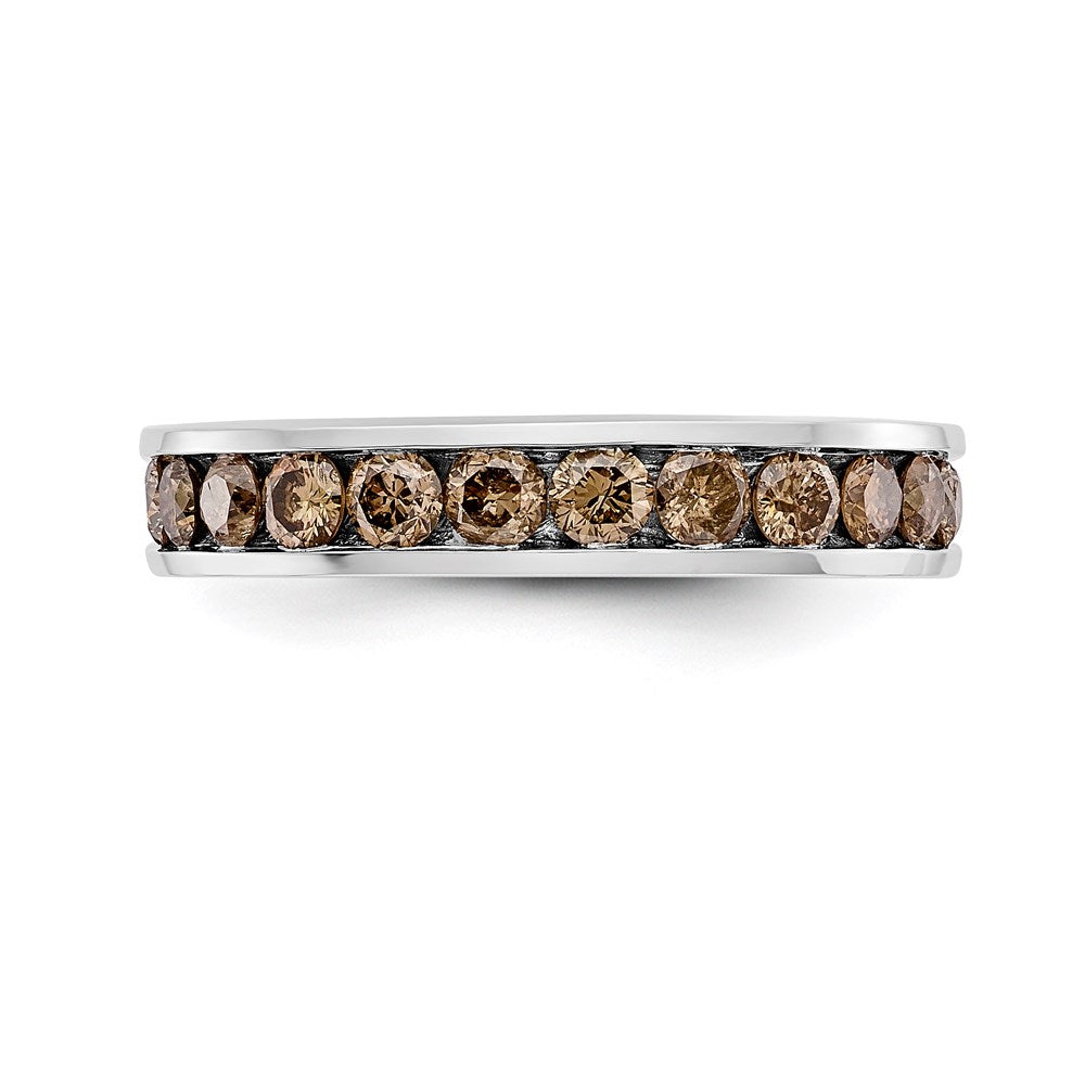 14k White Gold Champagne Diamond Band