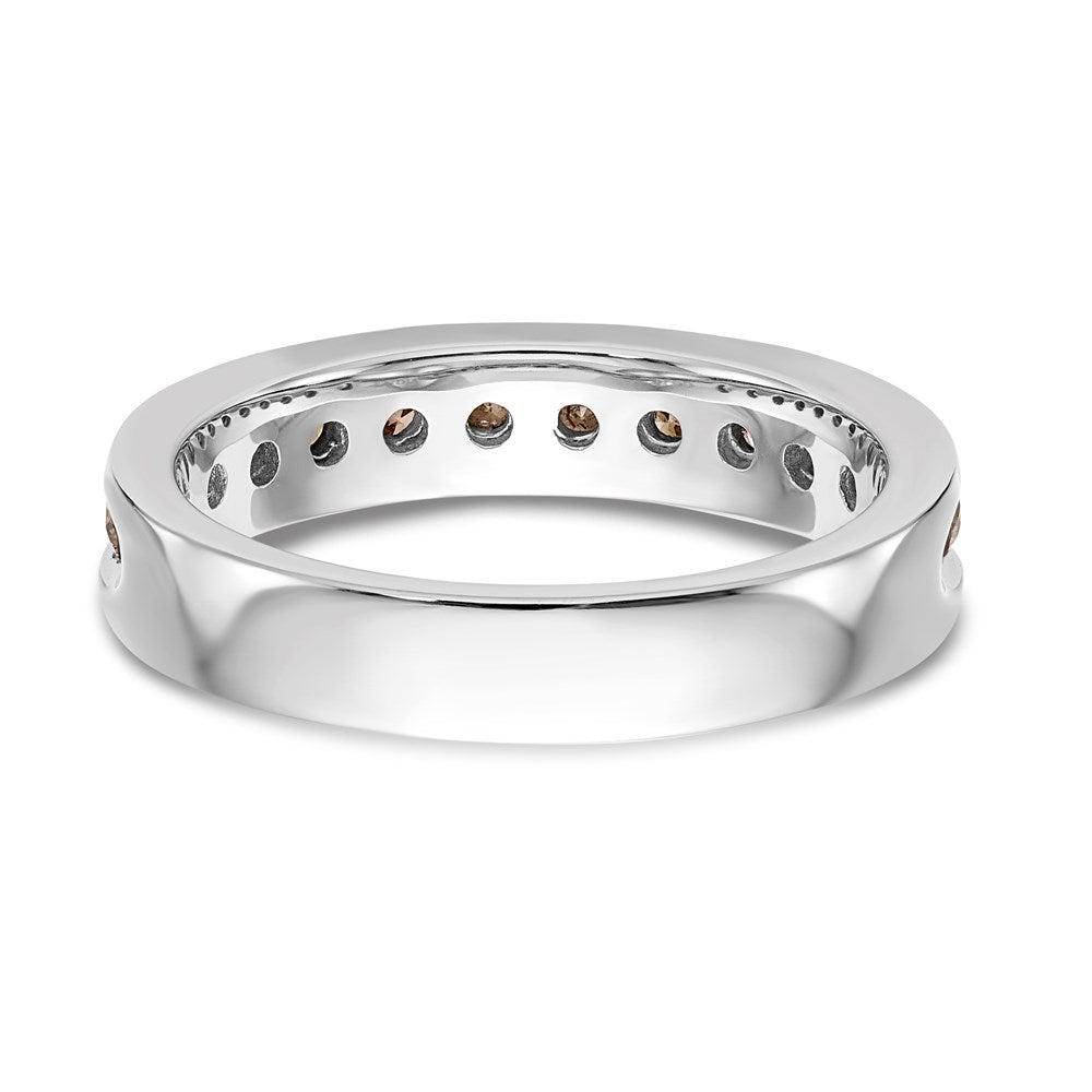 14k White Gold Champagne Diamond Band