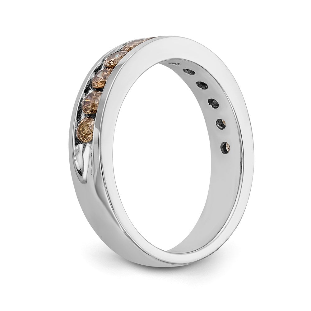 14k White Gold Champagne Diamond Band
