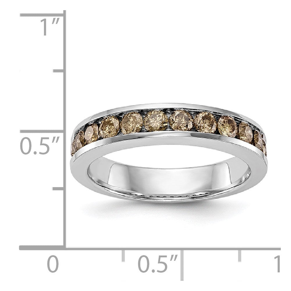 14k White Gold Champagne Diamond Band