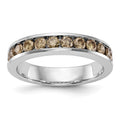 14k White Gold Champagne Diamond Band